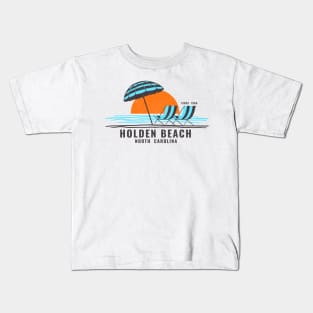 Sitting by Shore at Holden Beach, NC Kids T-Shirt